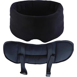 MTSDM Travel Pillow with Eye Mask, Upgrade Adjustable Airplane Pillow for Long Flight, Airplane Head Strap with Eye Mask for Sleep, Travel Neck Pillow for Car Road Trip, Portable Sleeping Eye Mask