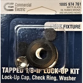 Commercial Electric Assorted Finish Lamp Lock-Up Cap Nut Kit