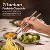 iBasingo Titanium Spork Camping Spoon Picnic Fork with Folding Handle