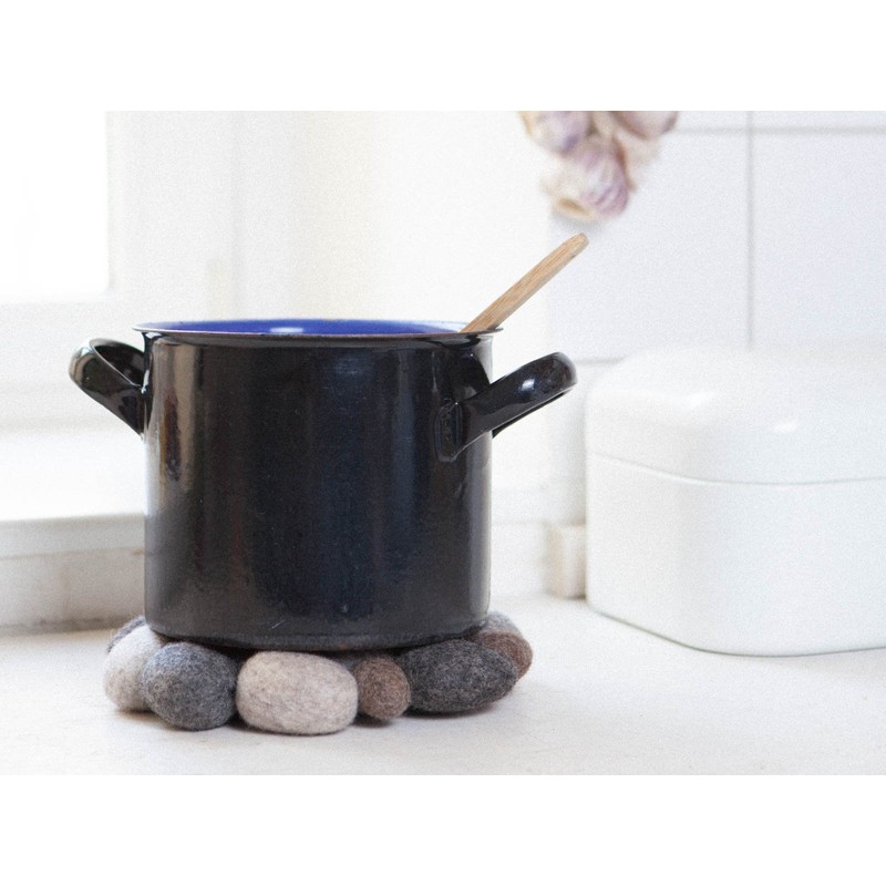 myfelt Hardy Felt Ball Trivet 20 cm Grey