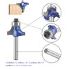 CSOOM Pro 4 Pcs Round Bit Square Face Router Bit