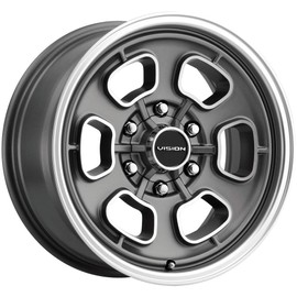Vision 148 Shift 17x8 6x5.5" +0mm Gunmetal Wheel Rim 17" Inch
