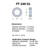 FT-240-61 Ferrite Toroid Core - 61 Material