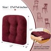downluxe Chair Cushions for Dining Chairs 2 Pack, Tufted Indoor