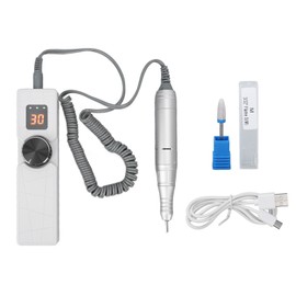 LCD Nail Drill Machine Portable USB Charging Adjustable Electric Nail File Manicure Pedicure Tool