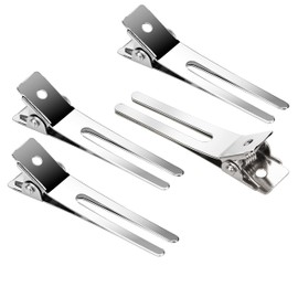 Beayuer Hairdressing Curl Clips 1.8 Inch Double Prong Curl Setting Section Hair Clips Metal Alligator Clip for Hair Bow Great Pin Curl Hairpins Styling Clips Hair Salon Barber Hairstyling (20 Pcs)