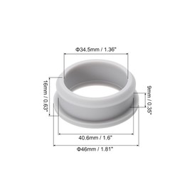 MECCANIXITY 4Pcs Snap Rubber Grommet Plug Mount Dia 40.6mm ID 34.5mm Seal Anti-Scratch for Electrical Box Cable Pipe Grey
