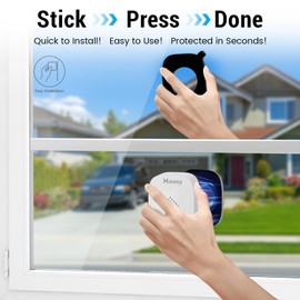 Hieasy 4MP 2.5K 2.4G＆5G WiFi Window Dome Camera with 24/7 Recording, No Subscription Required, Color Night Vision, Motion Detection,Quick&Easy Installation (1Pack Magnetic)