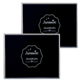 2 PCS Large Size Craft Ink Stamp Pads, Washable Scrapbooking Finger Paint Ink Pad for Kids, Craft Ink Pads for Rubber Stamps, DIY Cards, Paintings, Baby Footprint Handprint (2 Black)