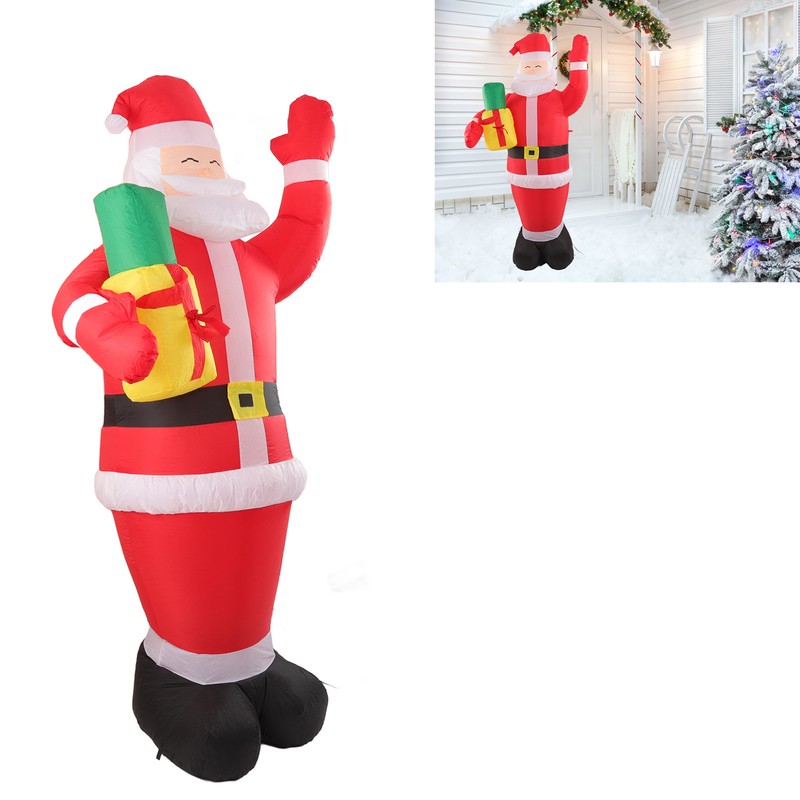 Inflatable Christmas Old Man Model with Gift Bag in Hand