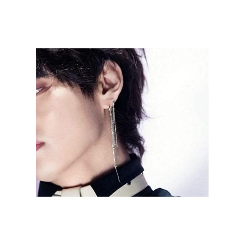 BTS V Tete Chain, Women's, Men's, Stylish, Popular, Non-Hole Earrings,