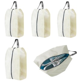 4 Pieces Shoe Bags for Travel,Waterproof Dust Proof Shoe Bags for Storage,Travel or Home Storage (White)
