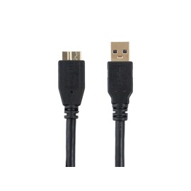 Monoprice USB 3.0 Type-A to Micro Type-B Cable - 5-Pin, Male to Male, 1.5 Feet, Black - Select Series
