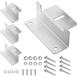 Bohaner Pack of 4 Z-Angle Brackets Solar Panel Mount with Nuts and Screws Aluminium Z Bracket for Solar Panel for Caravans Walls Boats Roofs