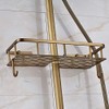 Antique Shower System with Flat Pivoting Shower Head and Swivelling