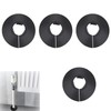 Radiator Pipe Covers, 4 Pcs Black Plastic Radiator Pipe Collars