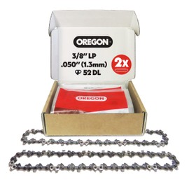 Oregon 2-Pack Saw Chain 35 cm 3/8 Inch LP for 35 cm Rail - 52 Drive Links, 1.3 mm - Low-Kickback Chain Compatible with Dolmar, Husqvarna, Ferrex, Primaster, Ryobi, Bosch, Primaster and More