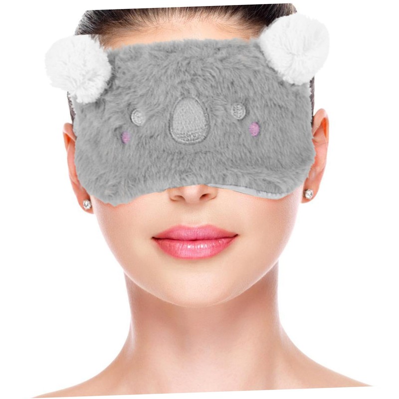 Ipetboom Cute Animal Sleep Mask Soft Plush Eye Cover for