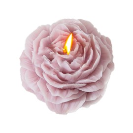 Peony Flower Shape Candles 1 Pack Soy Wax Decorative Candle for Bedroom Home Scented Candle Gift to Friends Family (Dark Purple)