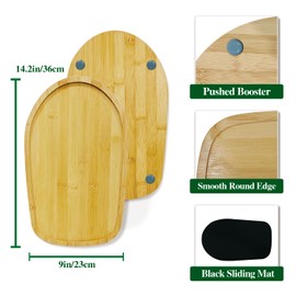 Upgrade Thicken Bamboo Mixer Slider Mat for Kitchenaid Stand Mixer, Appliance Sliding Mat for Kitchenaid Artisan 4.5-5 Qt, Kitchen Aid Sliders for Countertop, Kitchen Aid Accessories and Attachments