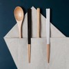 Home&amp;House Wood cutlery set for 2, spoon + 2 chopsticks