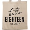 Shirtracer - Cotton Bag - 18th Birthday - Hello Eighteen