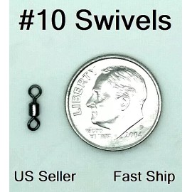 24/7 Fishing 20 Premium #10 Leader Small Mini Rolling Swivels Fly Fish or Finesse +FREE SHIP