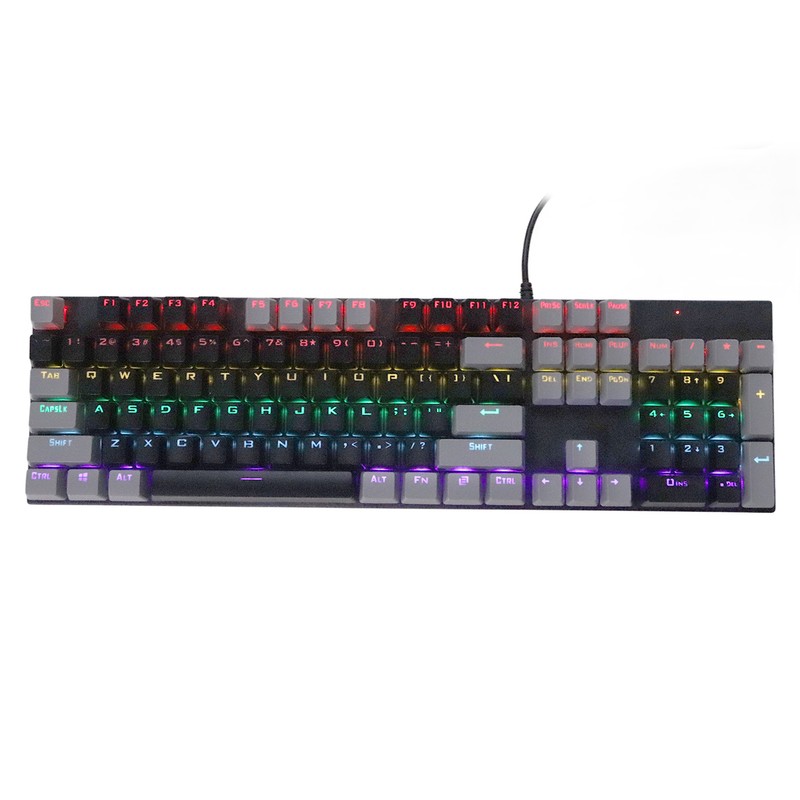 104 Key Mechanical Gaming Keyboard 28 Backlight Modes Blue Switch