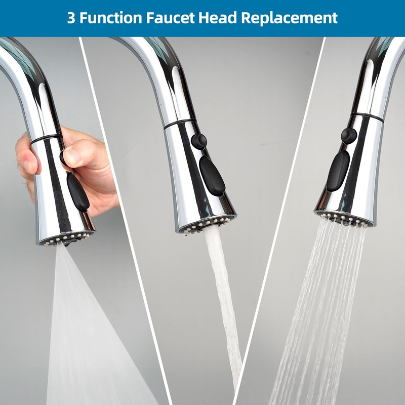 Universal Kitchen Faucet Head Replacement with 15 Adapter Kit Compatible