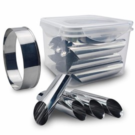 Cannoli Forms Pastry Roll Molds,Stainless Steel Cannoli Tubes,Pack of 15