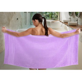 Lashuma Large Bath Towel 70 x 140 cm London Premium Wellness Towel Purple Lilac