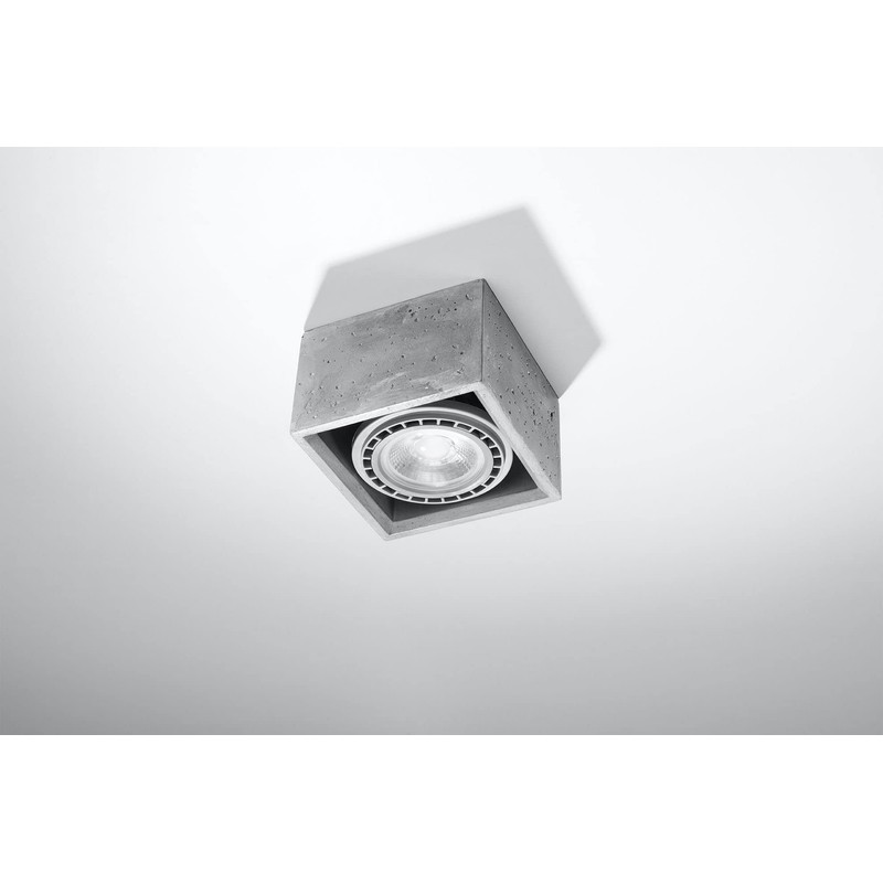 Licht-Erlebnisse Spotlight Lamp Grey Square W 14 cm H 9