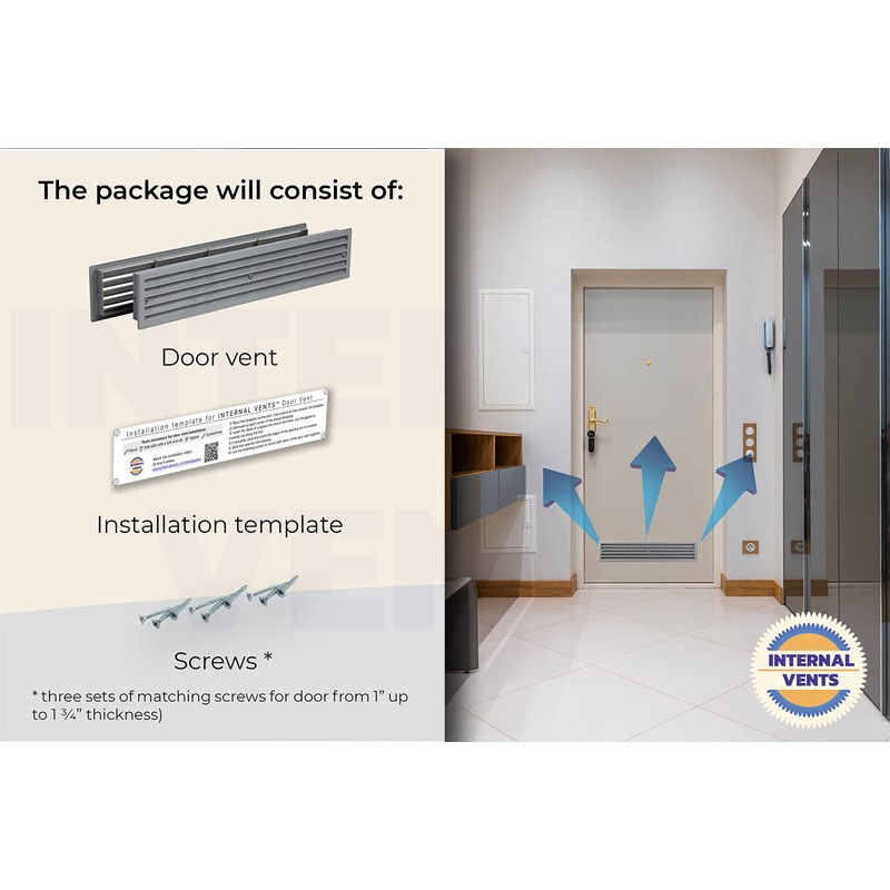 INTERNAL VENTS Door Vent for Interior Doors 16 7/8" x