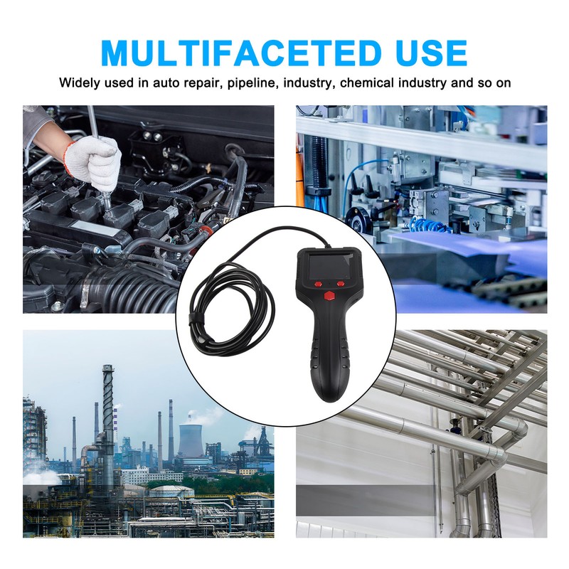 Industrial Endoscope 2.4in HD Screen Handheld ABS Housing Borescope Inspection