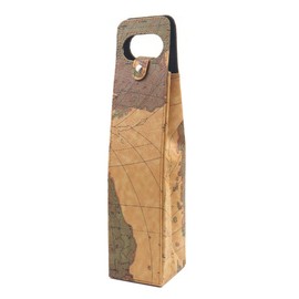 Single Bottle Wine Tote, Reusable Leather Wine Bag Tote, Single Bottle Wine Tote Bag, Crocodile Grain Wine Gift Bag for Picnic, Travel, Party, Birthday, Wedding, Restaurant (Yellow)