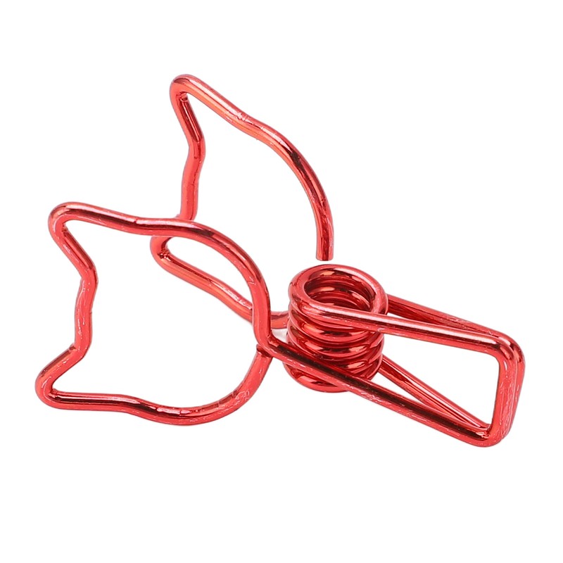 100Pcs Kitten Binder Clips Cute Animal Style Strong Clamping Hollow