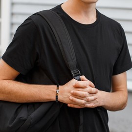 JoycuFF Gifts for Teenage Him Men Faith Cross Bracelet for Teenage First Communion Baptism Confirmation Graduation Birthday Christmas Valentines Gifts for Son Grandson Stocking Stuffers