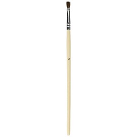 TRUSCO TFBH2 Flat Paint Brushes, Set of 5, Natural Horse Hair, No. 2, Hardware Width 0.1 inches (3 mm), Hair Length 0.3 inches (7 mm), Total Length