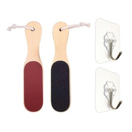 Pack of 2 Foot Massagers, 2 Pieces Hooks, Pumice Stone for Feet, Professional Foot File, Foot and Heel File, Foot and Heel File, Foot Grinder
