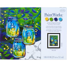 PaintWorks Light Paint by Number Kit, Multi-Color