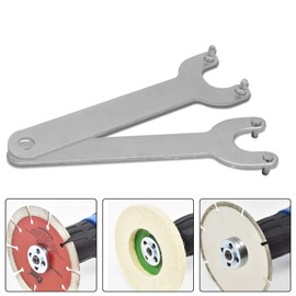 Set of 2 angle grinders, 2 pin wrenches for 125 mm 150 mm angle grinder, clamping nuts, wrench tool