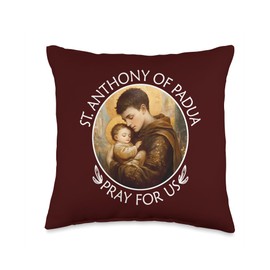 Saint Anthony of Padua Pray For Us Throw Pillow