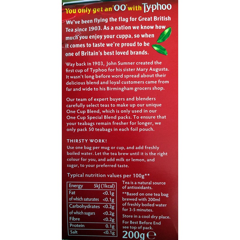 Typhoo Tea 100 Foil Fresh Teabags