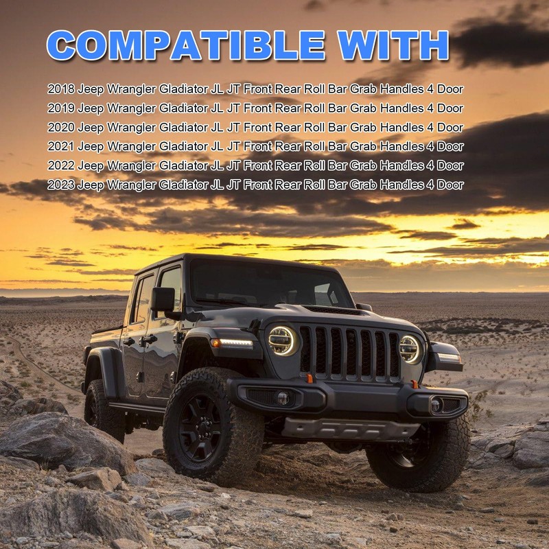 82215524 Grips Grab Handles Compatible with 2018-2023 Jeep Wrangler &