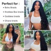 Dark Brown Deep Wave Crochet Hair for Boho Braids 4#