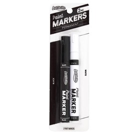 ArtSkills Acrylic Paint Pens, Black and White Paint Markers for Kids, Fine Tip Markers for Painting Glass, Ceramic, Wood, Metal, Art Supplies for Kids & Adults