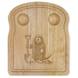Azeeda 'Mole Digging with Shovel' Wooden Breakfast Board (WB00084719)