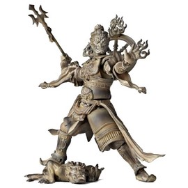 Kaiyodo Takeya Revoltech Action Figure: #001 Tamonten Wooden Version