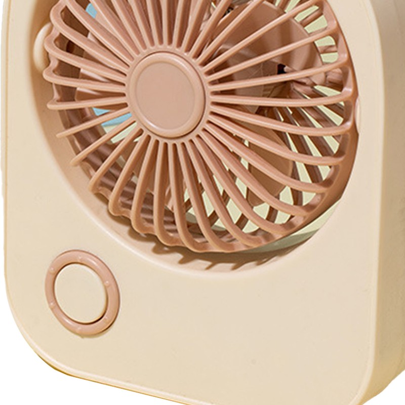 Small Desktop Fan Portable 115 Degreees Wind Direction Adjustment Cute