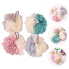 WOONEKY 4pcs Bath Loofahs for Shower Bath Loofah Sponge Skin